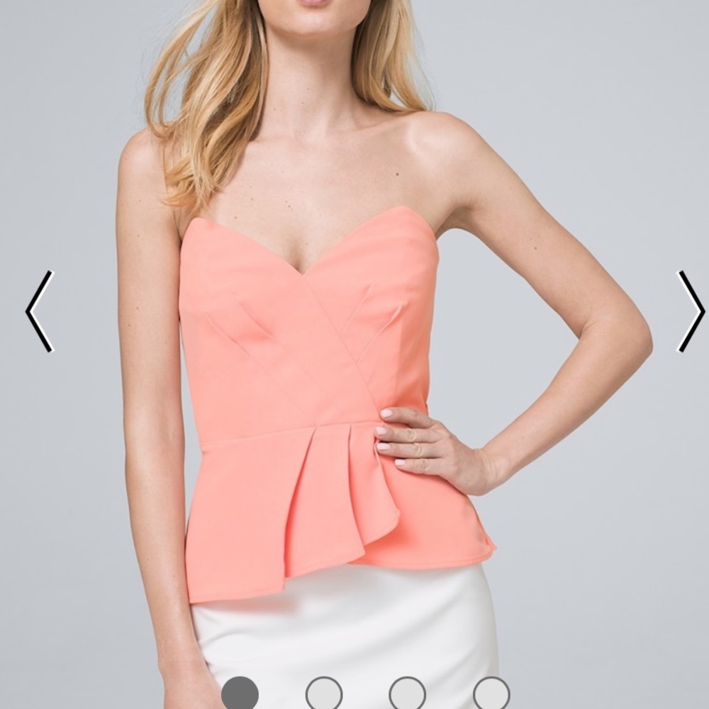 White House Black Market Pink Bustier Top